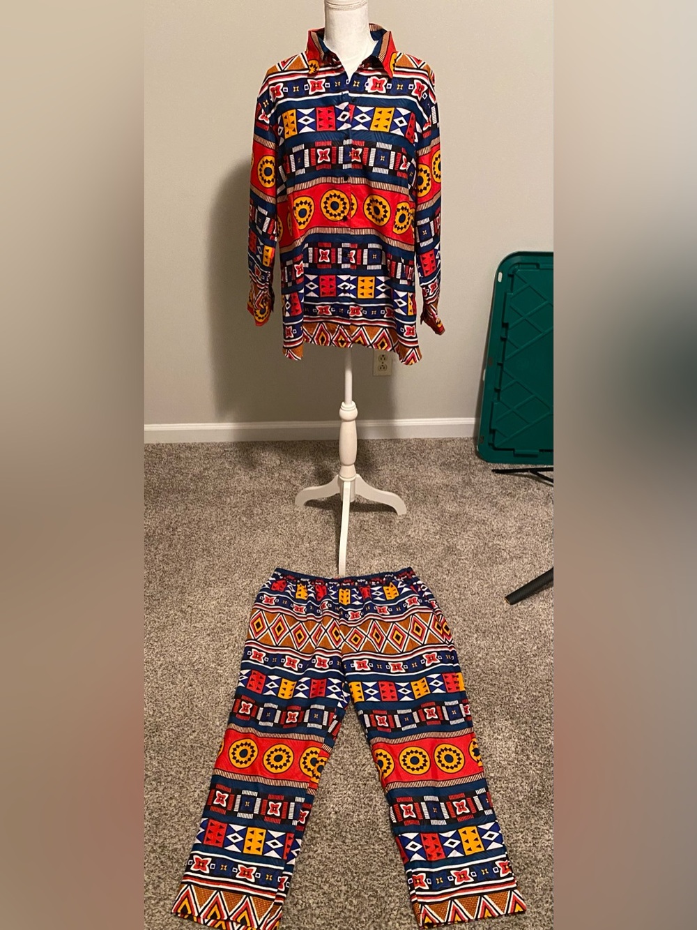 Lapoogee Geometric & Multi-Color Pattern Matching Set Size 3XL